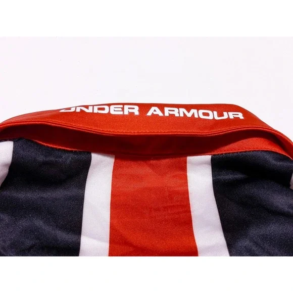 UNDER ARMOUR São Paulo SPFC Ferreira Soccer Football Jersey Red Striped Medium M